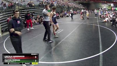 125 lbs Round 5 (6 Team) - Lincoln Underwood, Indiana Gold vs Paxton Morgan, Nebraska Blue