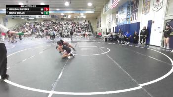115 lbs Champ. Round 2 - Madison Baxter, Marina vs Maiya Duran, JW North