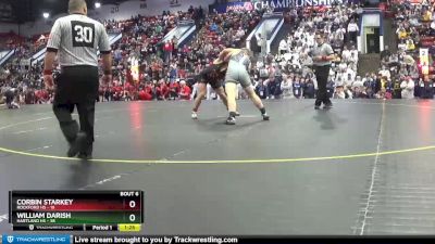 190 lbs Semifinals (8 Team) - Corbin Starkey, Rockford HS vs William Darish, Hartland HS