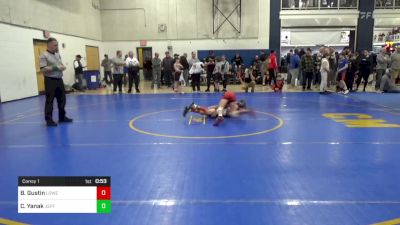 78 lbs Consy 1 - Brody Gustin, Lowell vs Cooper Yanak, Jefferson Morgan