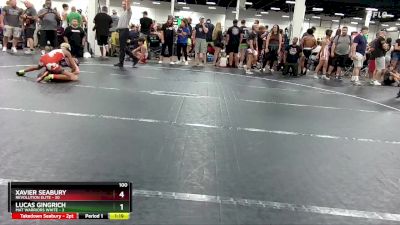 100 lbs Round 1 (6 Team) - Xavier Seabury, Revolution Elite vs Lucas Gingrich, Mat Warriors White