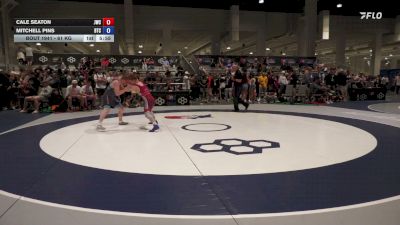 61 kg Cons. Rd Of 64 - Cale Seaton, Jackrabbit Wrestling Club vs Mitchell Pins, Burg Training Center