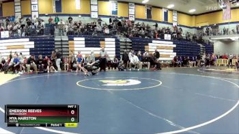 100 lbs. 3rd Place Match - Emerson Reeves, Herculanuem vs Mya Hairston, Festus