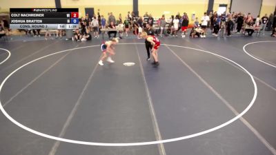 100 lbs Cons. Round 3 - Colt Nachreiner, WI vs Joshua Bratten, IA
