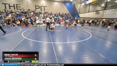 105 lbs Quarterfinal - Brody Taylor, Team Prestige vs Rowan Browning, Champions Wrestling Club