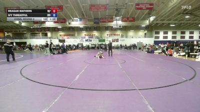 117 lbs Cons. Round 2 - Ivy Threatful, Simon Fraser University vs Reagan Mathers, Valiant Prep