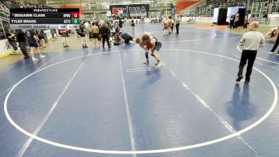 Junior Boys - 175 lbs Champ. Round 3 - Tyler Bragg, Kansas City Training Center vs Benjamin Clark, Bulldog Premier Wrestling Club