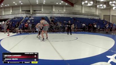 165 lbs Cons. Round 3 - Bryson Capansky, IL vs Joshua Heath, IL