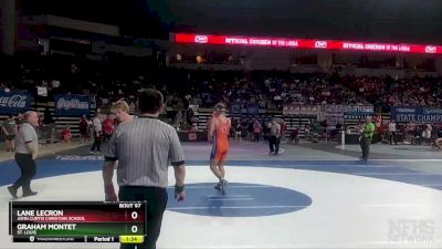 D 3 182 lbs Quarterfinal - Graham Montet, St. Louis vs Lane Lecron, John Curtis Christian School