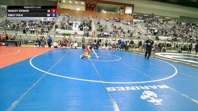 U15 Women - 58 lbs Cons. Round 4 - Hadley Stokes, CO vs Emily Pulk, MN