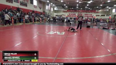 55 lbs Quarterfinal - Bryce Miller, Cyclones vs Brooks Reinert, Levici Wrestling Academy