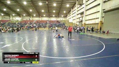 100 lbs Quarterfinal - Kixten Barney, Uintah Wrestling vs Asher Hunter, Pleasant Grove Vikings