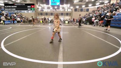 45 lbs Round Of 16 - Alayna Marin, Woodward Youth Wrestling vs Dallas Cabe, Grover Rains Wrestling Club