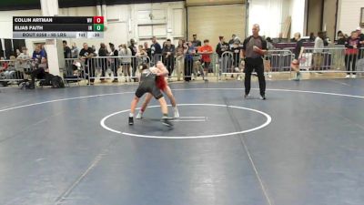95 lbs Consi Of 32 #2 - Collin Artman, WV vs Elias Faith, IN
