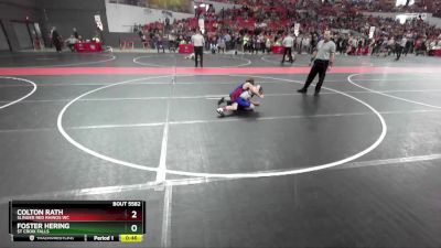 80 lbs Cons. Round 5 - Foster Hering, St Croix Falls vs Colton Rath, Slinger Red Rhinos WC