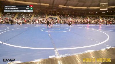 75 lbs Consi Of 8 #1 - Breea Florez, HURRICANE WRESTLING ACADEMY vs Khloe Weisinger, Wyandotte Youth Wrestling