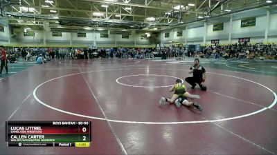 80-90 lbs Round 5 - Callen Carter, Wolsey/Wessington Warbirds vs Lucas Littrel, Camel Kids Wrestling