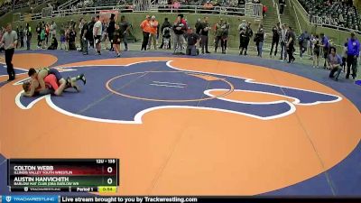 135 lbs Quarterfinal - Colton Webb, Illinois Valley Youth Wrestlin vs Austin Hanvichith, Barlow Mat Club (DBA Barlow Wr