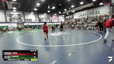 155 lbs Semifinal - Alyssa Campos, Chaparral vs Marisol Vega, Great Oak