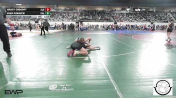 130 lbs Round Of 32 - Gracy Gregory, Blanchard High School vs Ever Roebuck, Coalgate