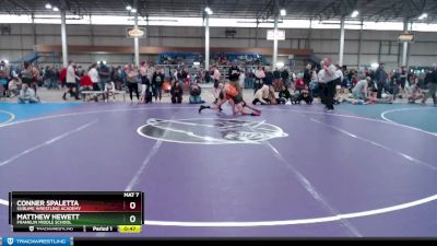 110 lbs Cons. Round 6 - Conner Spaletta, Sublime Wrestling Academy vs Matthew Hewett, Franklin Middle School