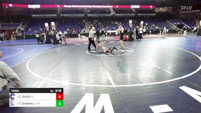 150 lbs Quarterfinal - Caden Smith, Central Catholic vs Troy Greaney, Leominster