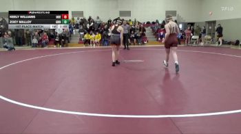 131 lbs 1st Place Match - Zoey Malloy, Grinnell Girls vs Keely Williams, Independence Girls