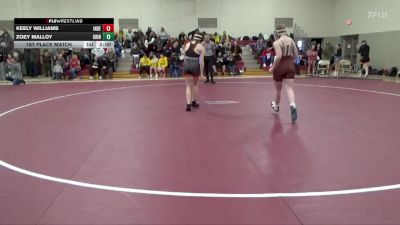 131 lbs 1st Place Match - Zoey Malloy, Grinnell Girls vs Keely Williams, Independence Girls