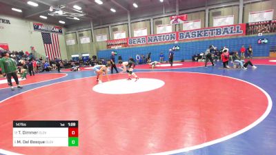 147 lbs Round Of 16 - Tytus Dimmer, Clovis West vs Max Del Bosque, Clovis North