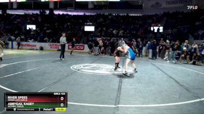 Girls 125 lbs Cons. Round 3 - River Spees, Moses Lake (Girls) vs Abbygail Kagey, Olympic (Girls)