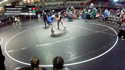 165 lbs Quarterfinal - Alexandria Ziska, Wayne Wrestling Club vs Willow Jackson, Gering Wrestling Club