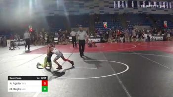 55 lbs Semifinal - Antonio Aguilar, Red Wave Wrestling vs Braxton Bagby, Hammer Time
