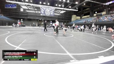 49 lbs Quarterfinal - Landon Shelinbarger, South Central Punishers vs Anakin Hambleton, Derby Wrestling Club