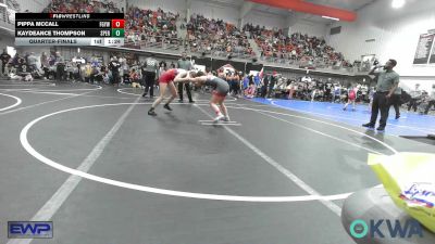 115 lbs Quarterfinal - Pippa McCall, Fort Gibson Youth Wrestling vs Kaydeance Thompson, Sperry Wrestling Club