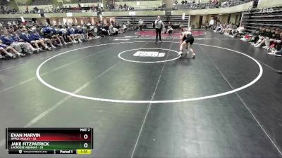 114 lbs Quarterfinals (8 Team) - Jake Fitzpatrick, LaCrosse Aquinas vs Evan Marvin, Apple Valley