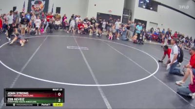 72 lbs Quarterfinal - John Strong, West Wateree Wrestling vs Zeb Reveiz, Stratford Youth Wrestling