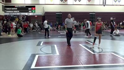 100 lbs Cons. Round 2 - Kaile Gaitan, New Hampton/Turkey Valley vs Hannah Weets, Vinton-Shellsburg