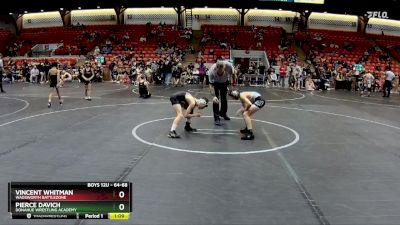 64-68 lbs Quarterfinal - Vincent Whitman, Wadsworth Battlezone vs Pierce Davich, Donahue Wrestling Academy