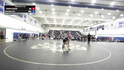 117 lbs Champ. Round 2 - Hayden Fry, Menlo College vs Taryn Evans, Unattached