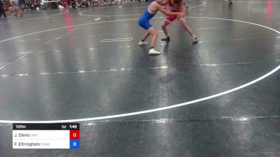 132 lbs Round Of 16 - Joey Davis, Unattached vs Fabio Eltringham, Cowboy Wrestling Club