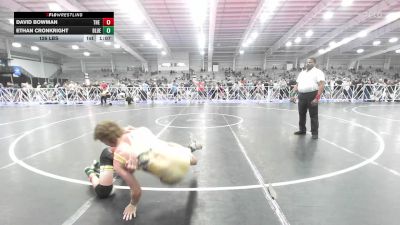 126 lbs Rr Rnd 3 - David Bowman, The Asylum Red vs Ethan Cronkright, Blue Shell Wrestling Club