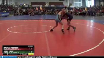 132 lbs Round 2 (3 Team) - Tristan Petretti, Shoreham-Wading River HS vs Aden Mead, Central Valley Academy
