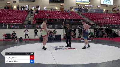 130 kg 3rd Place - Joshua Terrill, Michigan Wrestling Club vs Cameron Groncki, NMU-National Training Center