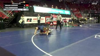 3A-157 lbs Cons. Round 4 - Cole Hemmingsen, Dallas Center-Grimes vs Brogan Ganshert, Davenport Central