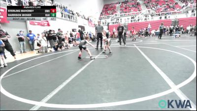 52 lbs Consi Of 8 #1 - Sterling Mahoney, El Reno Wrestling Club vs Harrison Moser, Blackwell Wrestling Club