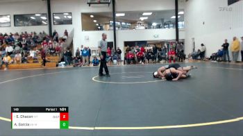 149 lbs Champ. Round 2 - Elijah Chacon, Indiana Tech vs Asa Garcia, Unattached - Marian