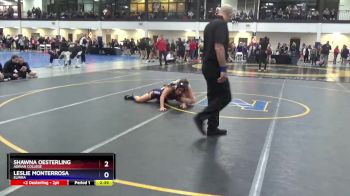 143 lbs Champ. Round 1 - Shawna Oesterling, Adrian College vs Leslie Monterrosa, Elmira