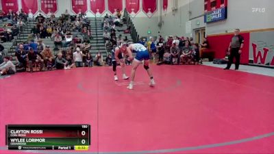 150 lbs Cons. Round 4 - Wylee Lorimor, Cedaredge vs Clayton Rossi, Coal Ridge