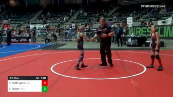 65 lbs 3rd Place - Corbie Buffington, Spiro Bulldog vs Emma Bacon, Naples Titans