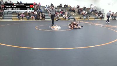J-13 lbs Cons. Semi - Hayden Cushion, Hawkeye Wrestling Academy vs Brody Ryan, Mount Vernon Wrestling Club